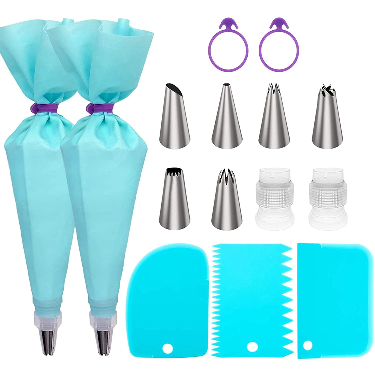 Reusable Cake Piping Bags and Tips Set __stock:200 Kitchen & Dining refund_fee:800