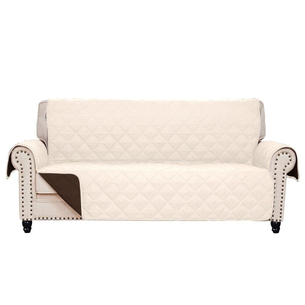 Reversible Quilted Furniture Cover Beige/Chocolate __stock:1000 Furniture and Décor refund_fee:1200