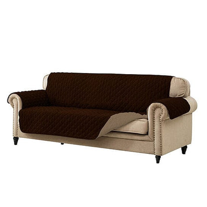 Reversible Quilted Furniture Cover Chocolate/Taupe __stock:1000 Furniture and Décor refund_fee:1200