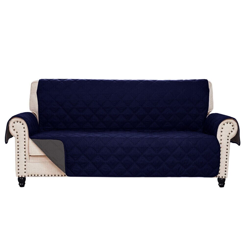 Reversible Quilted Furniture Cover Navy/Gray __stock:1000 Furniture and Décor refund_fee:1200