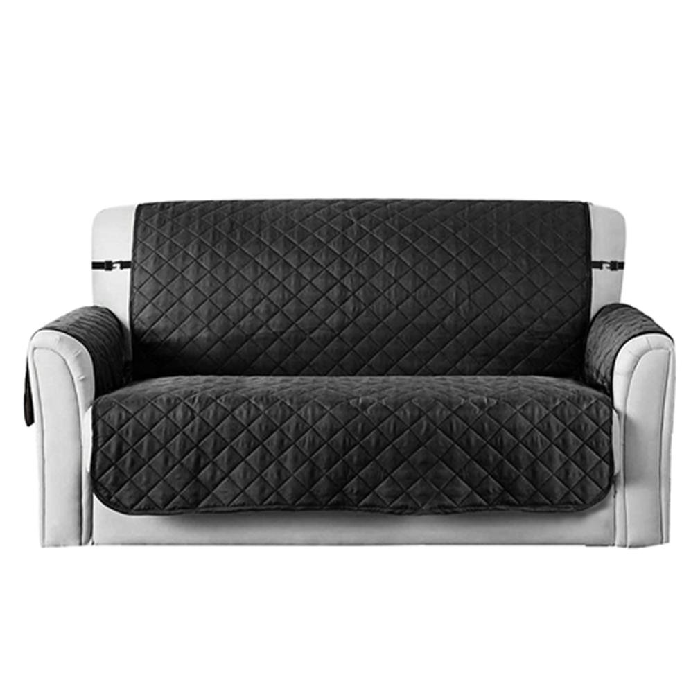 Reversible Sofa Cover Chair Loveseat Black __stock:50 Furniture and Décor refund_fee:1200