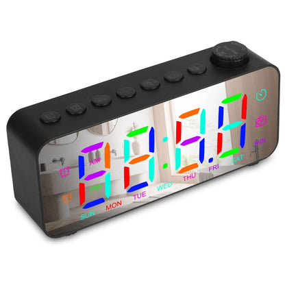 RGB Color LED Digital Alarm Clock __stock:50 Household Appliances Low stock refund_fee:1200 Warranty