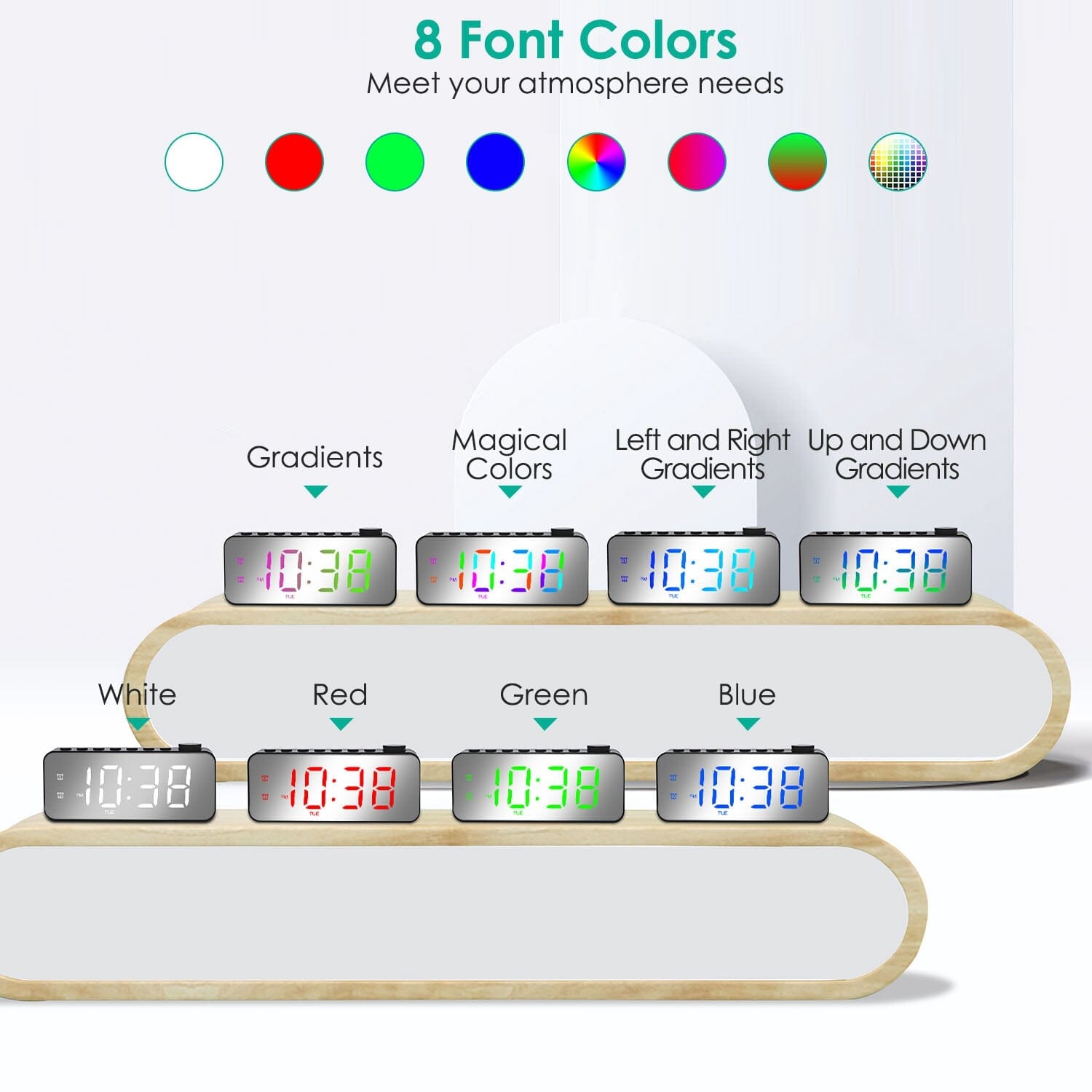 RGB Color LED Digital Alarm Clock __stock:50 Household Appliances Low stock refund_fee:1200 Warranty