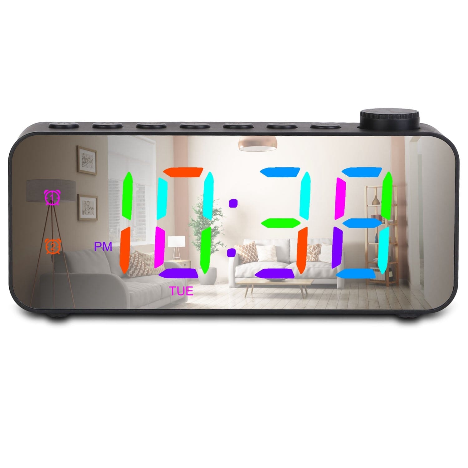 RGB Color LED Digital Alarm Clock __stock:50 Household Appliances Low stock refund_fee:1200 Warranty