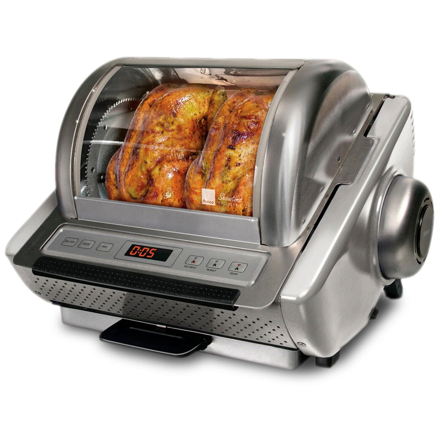 Ronco EZ-Store Rotisserie Oven, Large Capacity (15lbs) Countertop Oven Silver __stock:50 Kitchen & Dining refund_fee:2800 Warranty