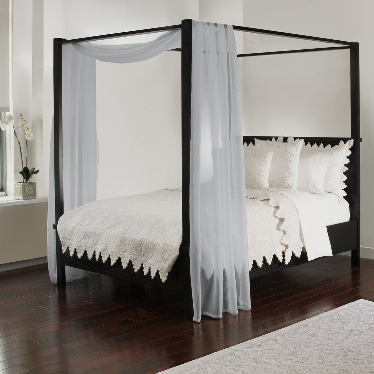 Royale Home Bed Canopy Set Scarf Gray __stock:50 Bedding refund_fee:1800 show-color-swatches