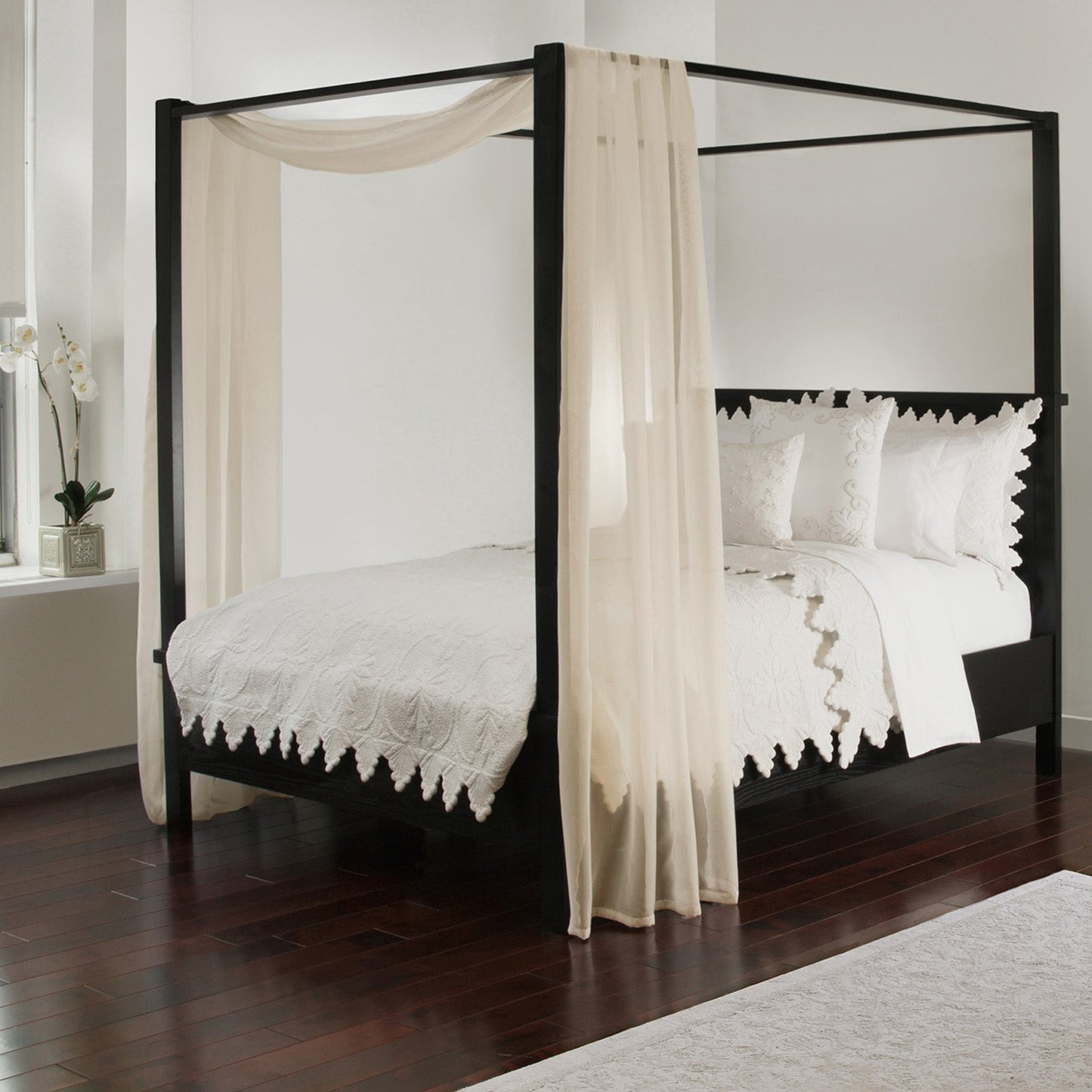 Royale Home Bed Canopy Set Scarf Ivory __stock:50 Bedding refund_fee:1800 show-color-swatches