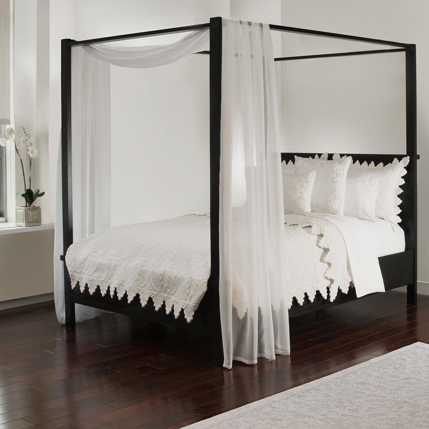 Royale Home Bed Canopy Set Scarf White __stock:50 Bedding refund_fee:1800 show-color-swatches