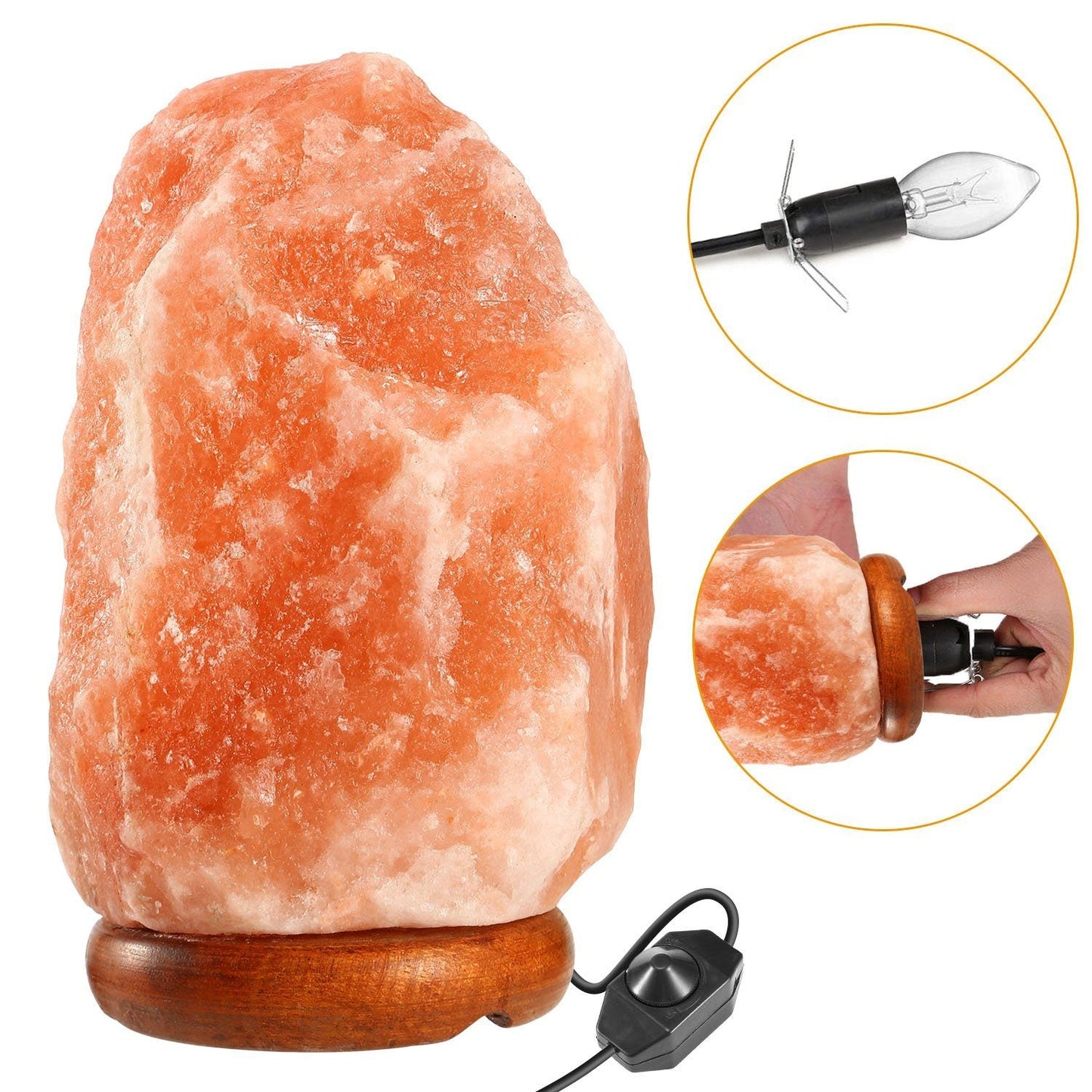 Salt Crystal Rock Lamp Indoor Lighting Low stock refund_fee:1200 Warranty