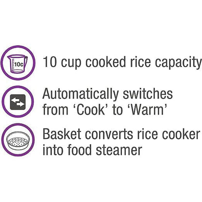 Salton Automatic Rice Cooker & Steamer - 10 Cup __stock:50 Kitchen & Dining refund_fee:1800 Warranty