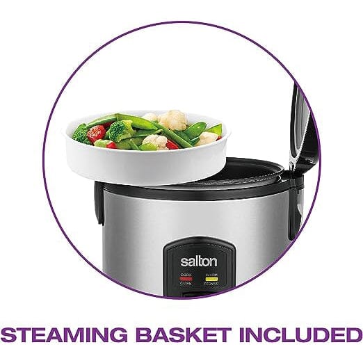 Salton Automatic Rice Cooker & Steamer - 8 Cup __stock:50 Kitchen & Dining refund_fee:2200 Warranty