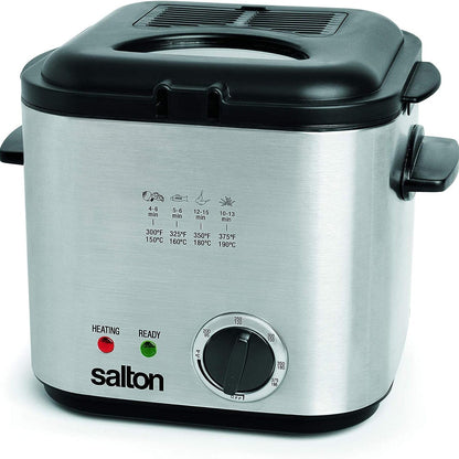 Salton Compact Deep Fryer 1.0 Liter/Quart __stock:50 Kitchen & Dining refund_fee:2200 Warranty