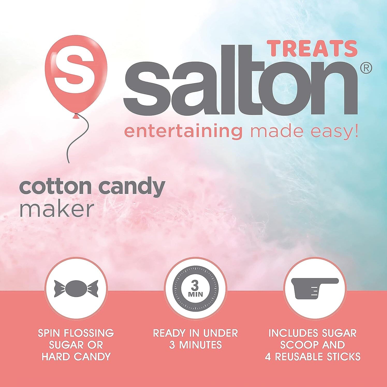 Salton Cotton Candy Maker __stock:50 Kitchen & Dining refund_fee:1800 Warranty