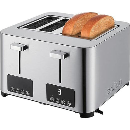 Salton Digital 4 Slice Toaster - Stainless Steel __stock:50 Kitchen & Dining refund_fee:2200 Warranty