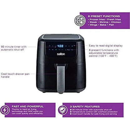 Salton Digital Air Fryer XL 5L __stock:50 Kitchen & Dining refund_fee:2800 Warranty