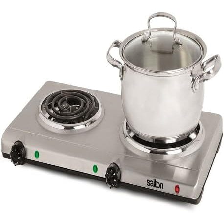 Salton Portable Double Cooktop __stock:50 Kitchen & Dining refund_fee:2200 Warranty