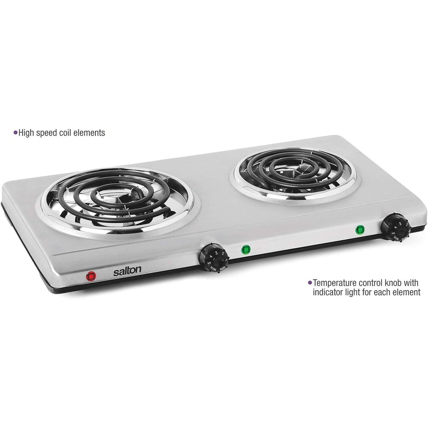 Salton Portable Double Cooktop __stock:50 Kitchen & Dining refund_fee:2200 Warranty