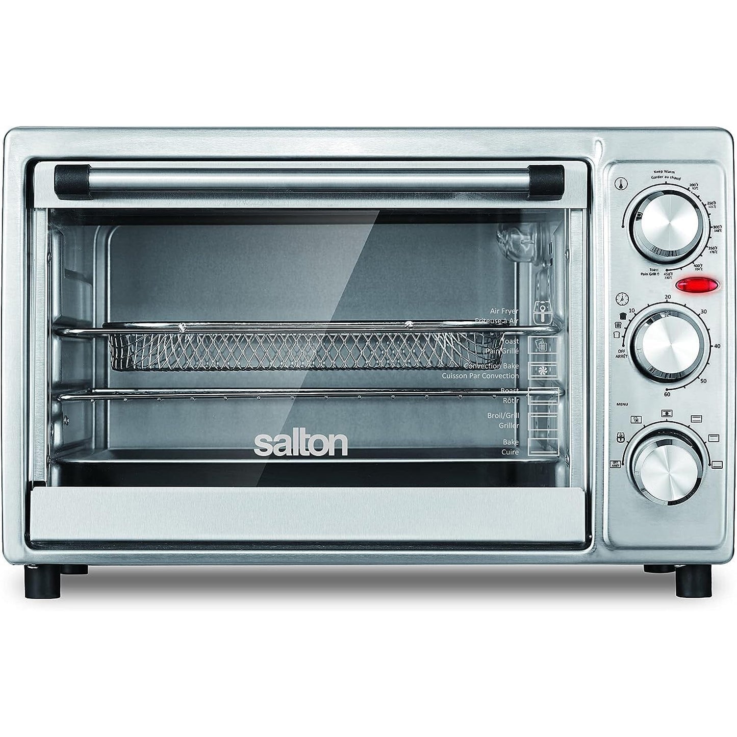 Salton Stainless Steel Air Fryer Toaster Oven __stock:50 Kitchen & Dining refund_fee:2800 Warranty