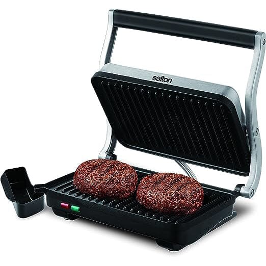 Salton Stainless Steel Panini Grill __stock:50 Kitchen & Dining refund_fee:2200 Warranty