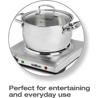 Salton Stainless Steel Portable Cooktop __stock:50 Kitchen & Dining refund_fee:1800 Warranty