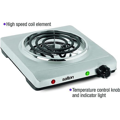 Salton Stainless Steel Portable Cooktop __stock:50 Kitchen & Dining refund_fee:1800 Warranty