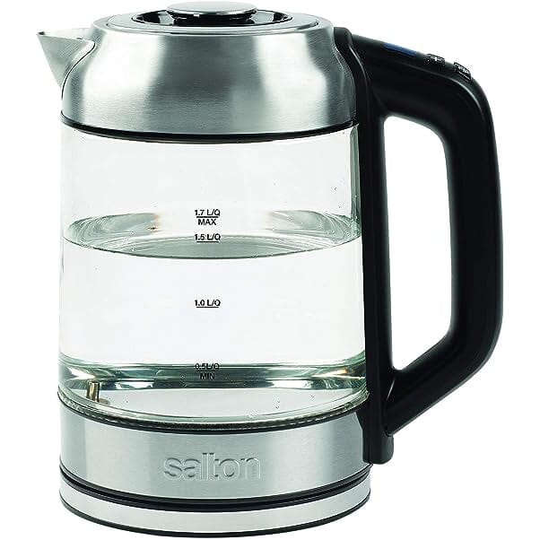 Salton Temperature Control Kettle & Tea Steeper 1.7 L/Qt __stock:50 Kitchen & Dining refund_fee:2200 Warranty