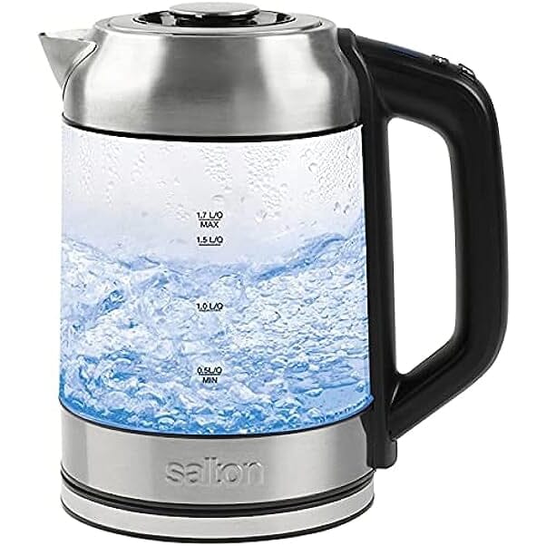 Salton Temperature Control Kettle & Tea Steeper 1.7 L/Qt __stock:50 Kitchen & Dining refund_fee:2200 Warranty