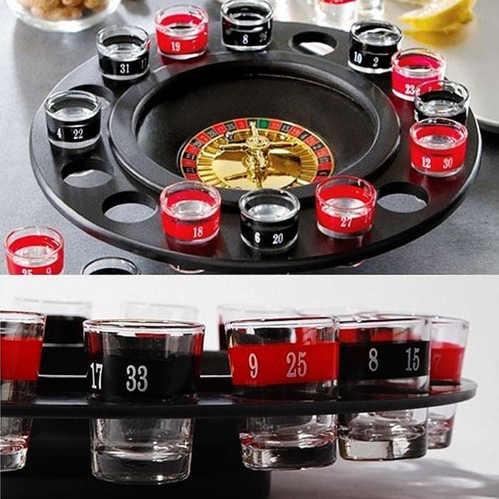 Shot Glass Roulette Set Novelty Drinking Game with 16 Shot Glasses __stock:50 Kitchen & Dining refund_fee:1200