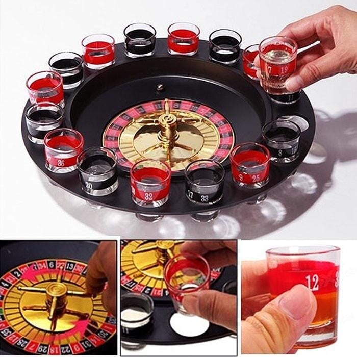 Shot Glass Roulette Set Novelty Drinking Game with 16 Shot Glasses __stock:50 Kitchen & Dining refund_fee:1200