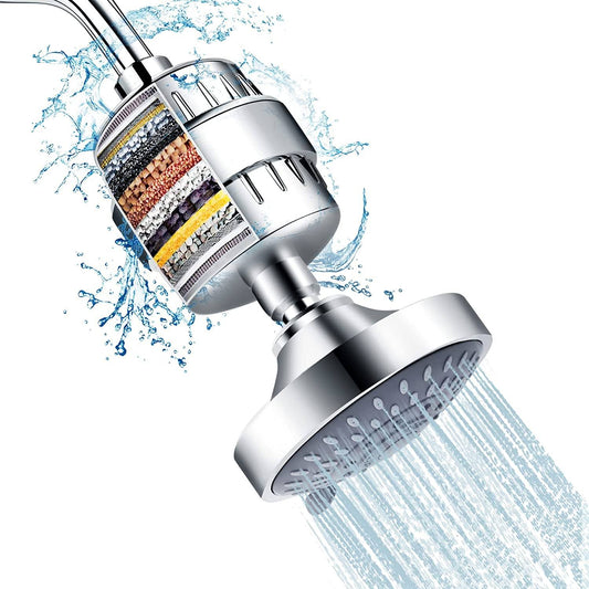 Shower Head and 15-Stage Shower Filter Combination __stock:200 Bath refund_fee:1200