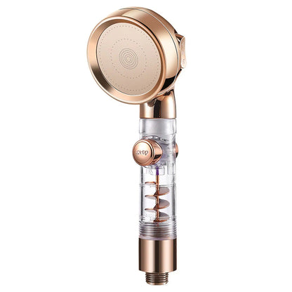 Shower Head High Pressure 3-Function SPA Shower Head Gold __stock:200 Bath refund_fee:800