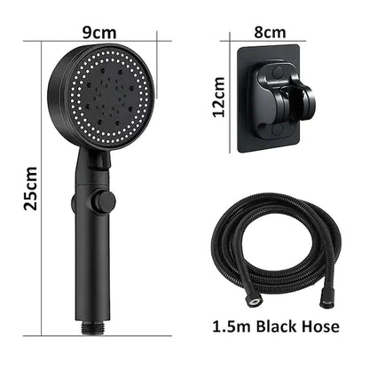 Shower Head Water Saving with 5 Adjustable Mode __stock:200 Bath refund_fee:1200