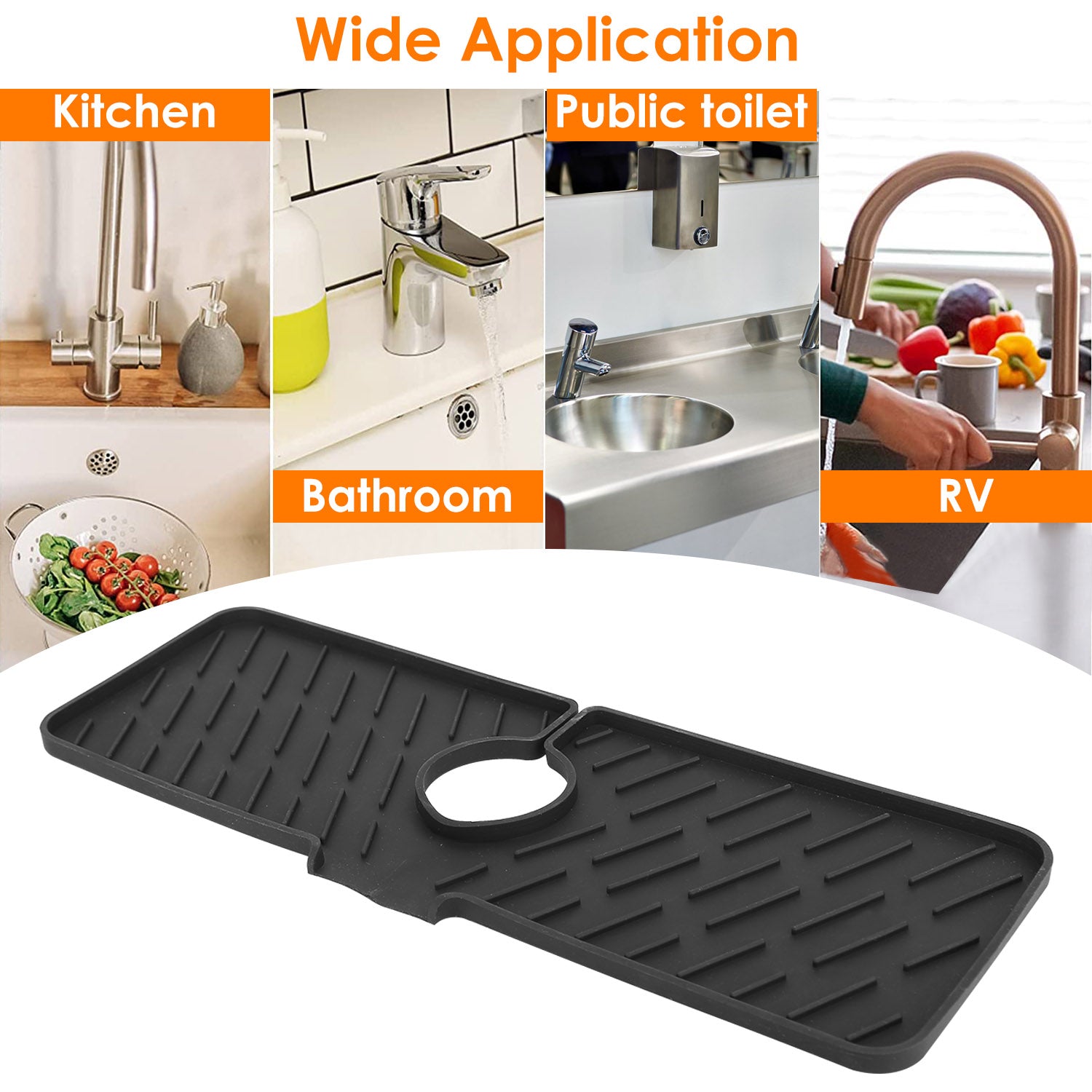 Silicon Faucet Kitchen Sink Mat __stock:50 Kitchen & Dining refund_fee:1200