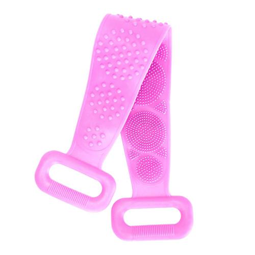 Silicone Back Scrubber Belt for Shower Exfoliating Foaming Body Pink __label1:BOGO FREE __stock:450 Bath Clearance refund_fee:800