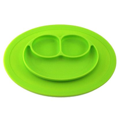 Silicone Feeding Placemat and 3-Section Plate Green Kitchen & Dining