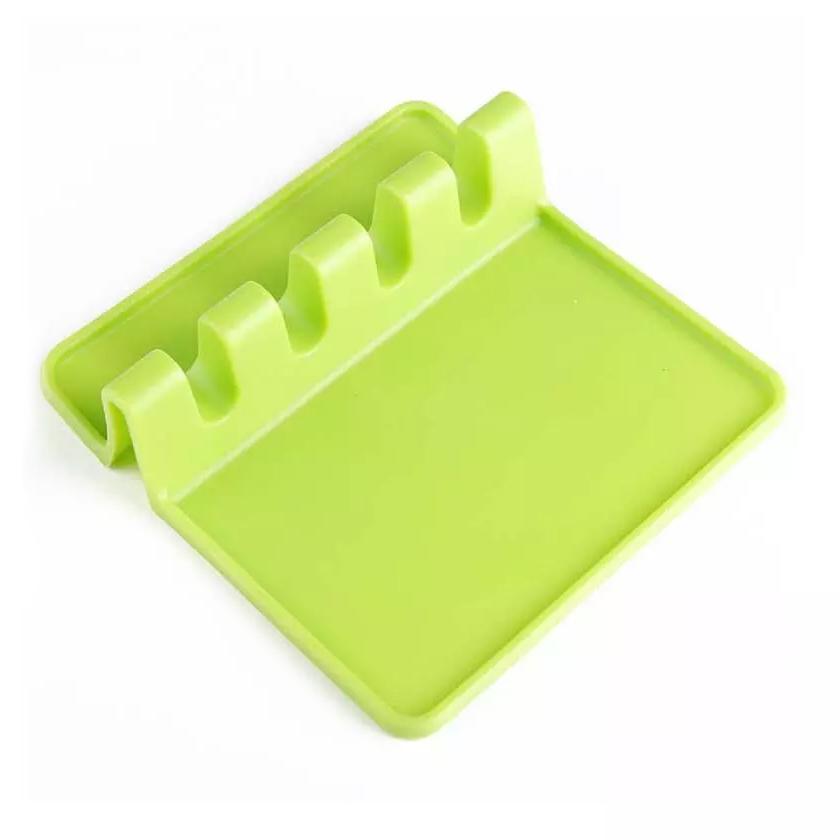 Silicone Spoon Rest with Drip Pad Green __stock:500 Kitchen & Dining Low stock refund_fee:800