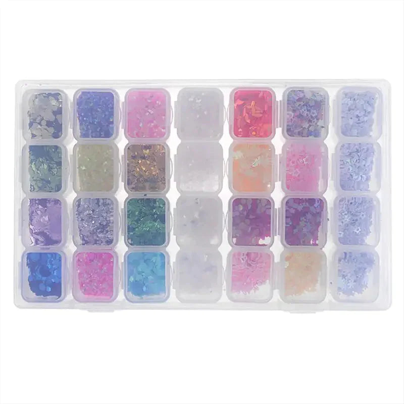 Small 28 Grids Diamond Box Clear Plastic Jewelry Craft Storage Container __stock:200 Closet & Storage refund_fee:800