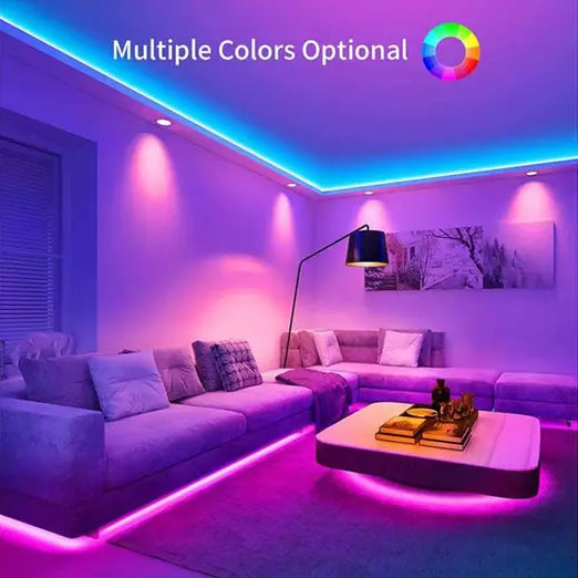 Smart Home Sound Activated Multi-Color LED Light Strip with Remote __stock:1000 refund_fee:800 String & Fairy Lights Warranty