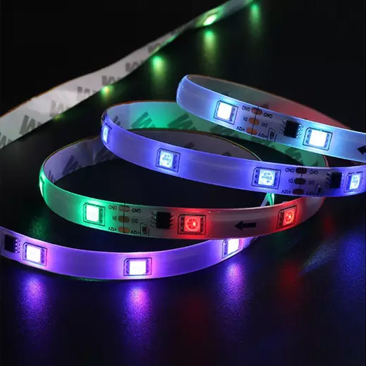 Smart Home Sound Activated Multi-Color LED Light Strip with Remote __stock:1000 refund_fee:800 String & Fairy Lights Warranty