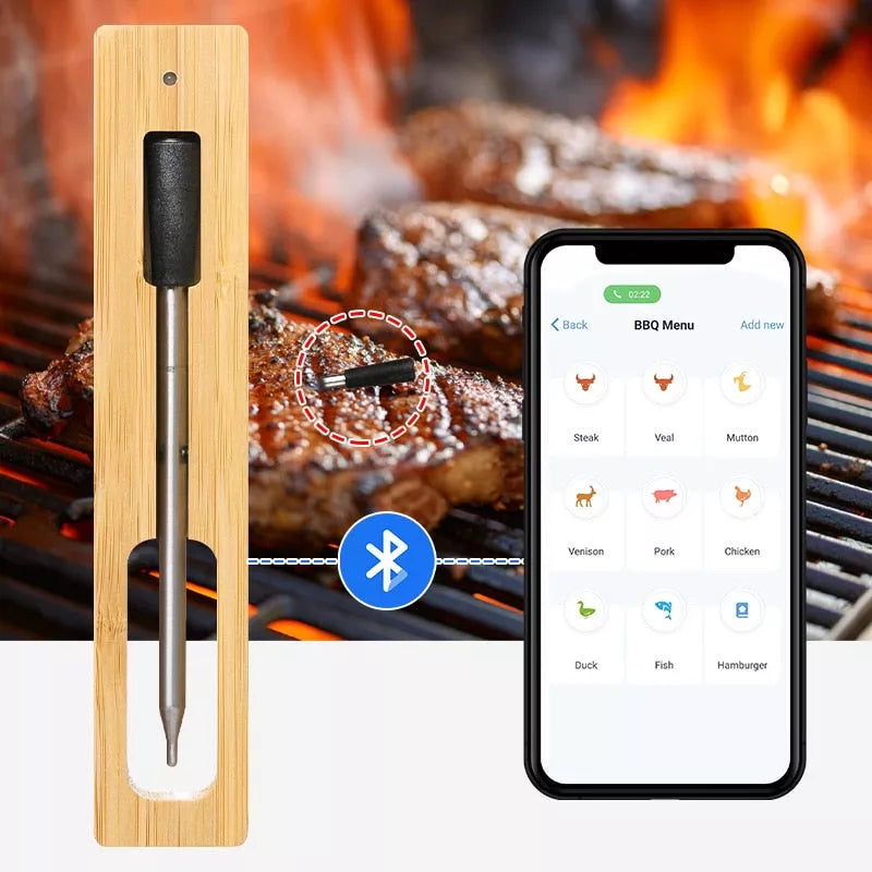 Smart Meat Thermometer with Bluetooth __stock:200 Kitchen & Dining refund_fee:1800 Warranty