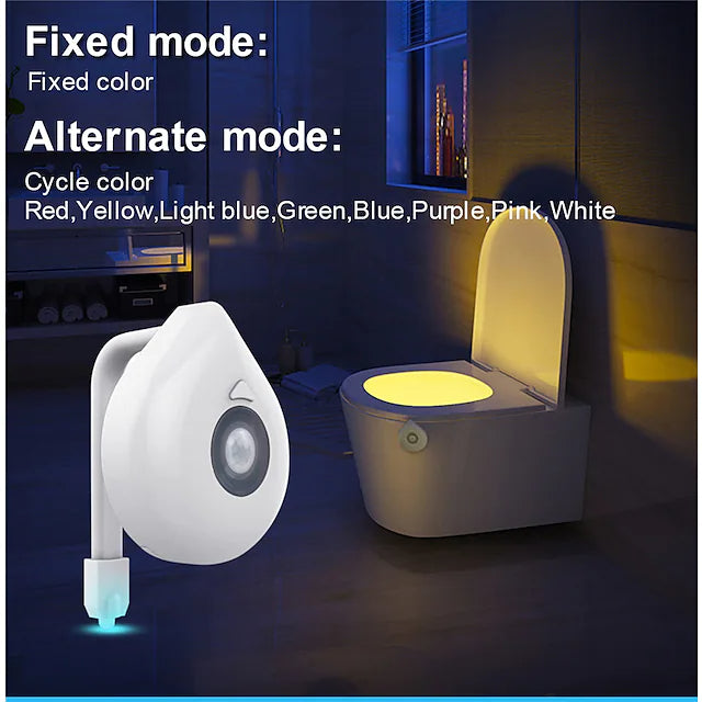 Smart PIR Motion Sensor Toilet Seat Night Light __stock:200 Bath refund_fee:800 Warranty