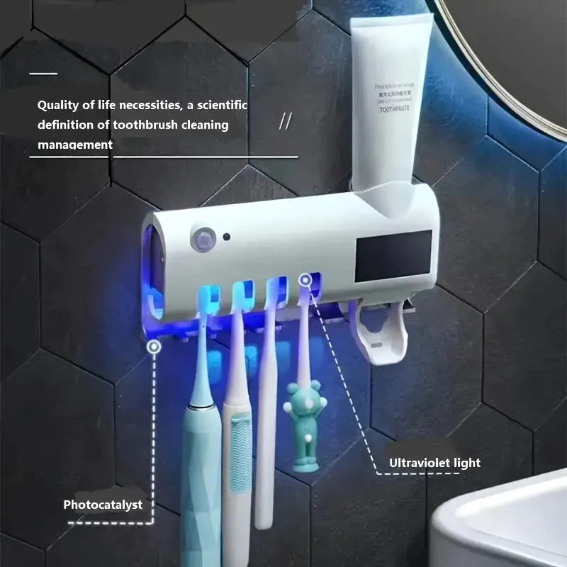 Smart Wall-Mounted Toothbrush UV Sterilizer __stock:200 Bath refund_fee:800 Warranty