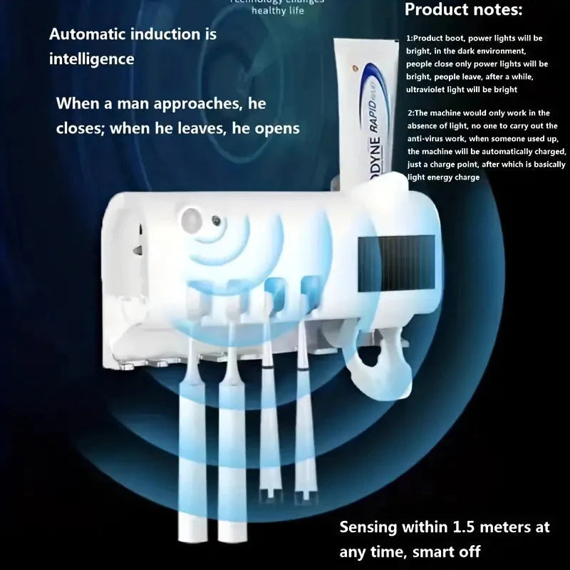 Smart Wall-Mounted Toothbrush UV Sterilizer __stock:200 Bath refund_fee:800 Warranty