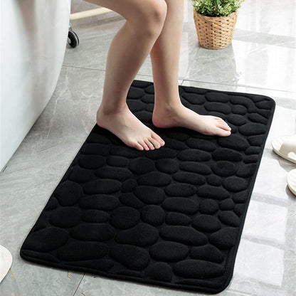 Soft Memory Foam Non Slip Cobblestone Embossing Bath Mat __stock:200 Bath refund_fee:800 show-color-swatches