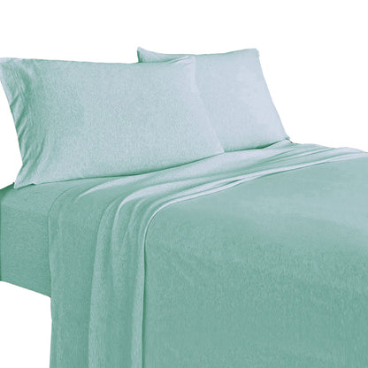 Soft Tees Luxury Cotton Modal Jersey Knit Sheet Set Aqua __stock:50 Bedding refund_fee:1200