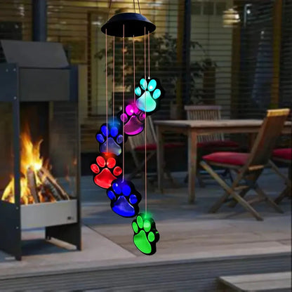 Solar Dog Claw Wind Chime Light __stock:200 Garden & Patio refund_fee:1200 Warranty