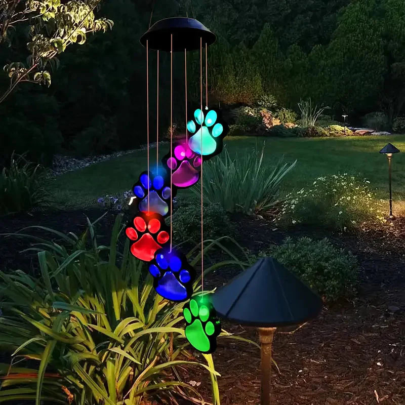 Solar Dog Claw Wind Chime Light __stock:200 Garden & Patio refund_fee:1200 Warranty