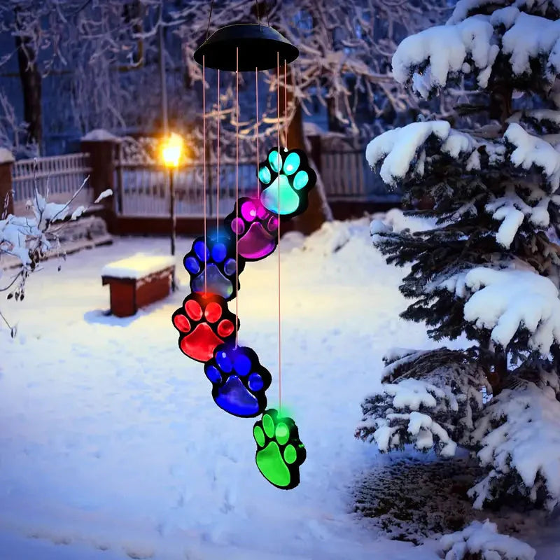 Solar Dog Claw Wind Chime Light __stock:200 Garden & Patio refund_fee:1200 Warranty