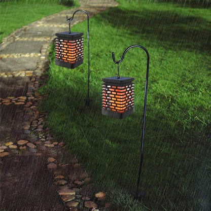 Solar Flame Hanging Lantern Lights 2-Pack __stock:500 Outdoor Lighting refund_fee:1200 Warranty