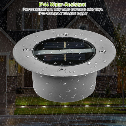 Solar LED Disk Lights IP44 Water Resistant Light Sensor Outdoor Lighting refund_fee:1200 Warranty